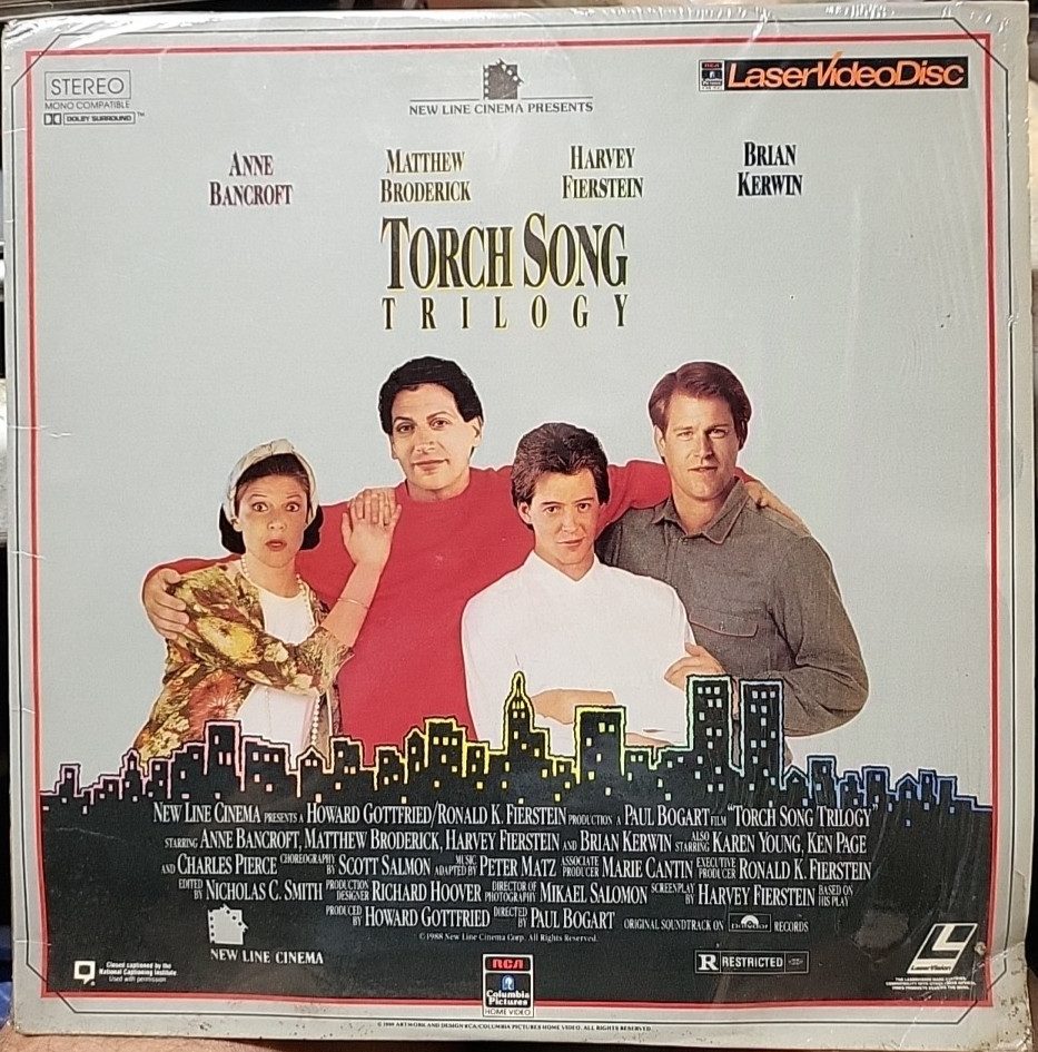 TORCH SONG TRILOGY 2-Laserdisc LD SET  GOOD CONDITION