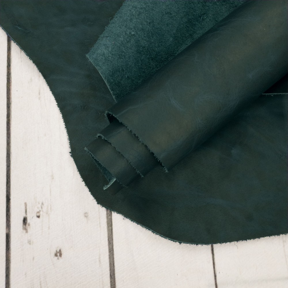 Genuine Bison Sides Project Pieces Blue Pull Up 3-4 OZ