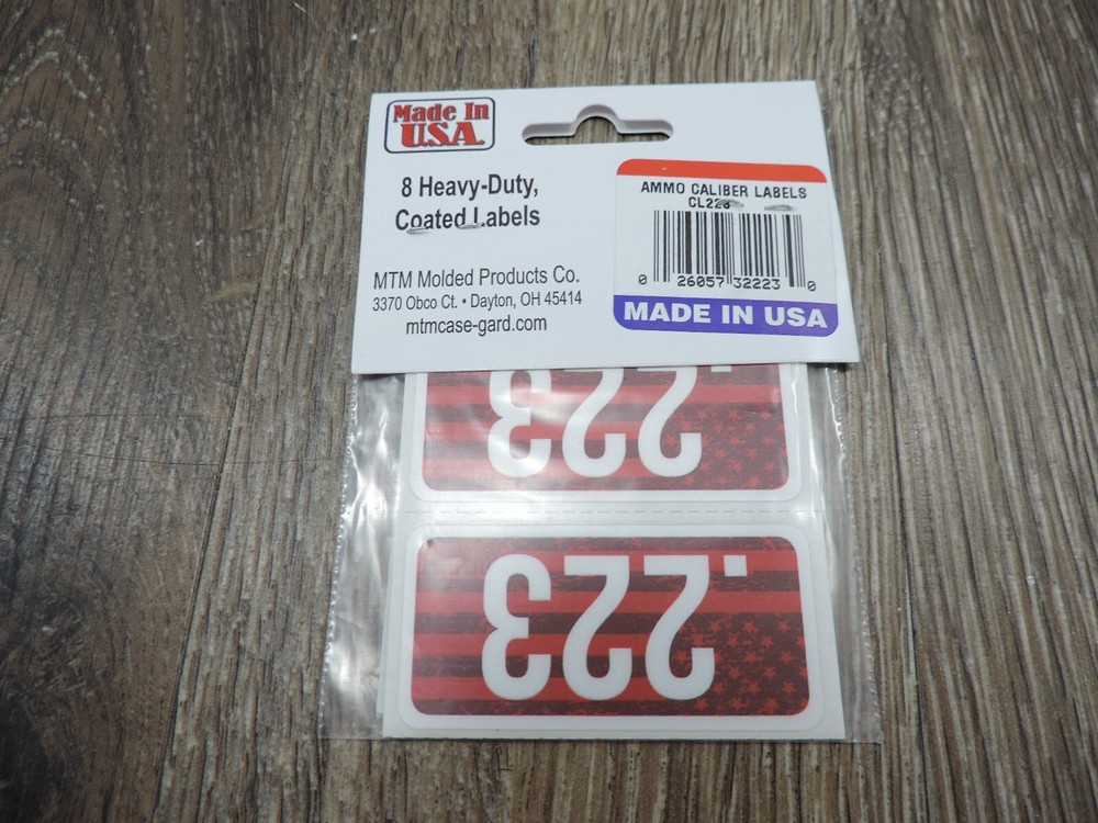 Ammo Can Caliber Labels 8 Pack .223 CL223