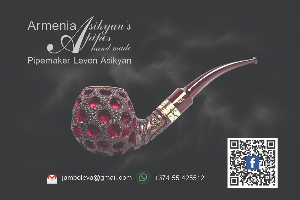 Asikyan Pipe #328/23 Billiard Art Rusticated Hand Made