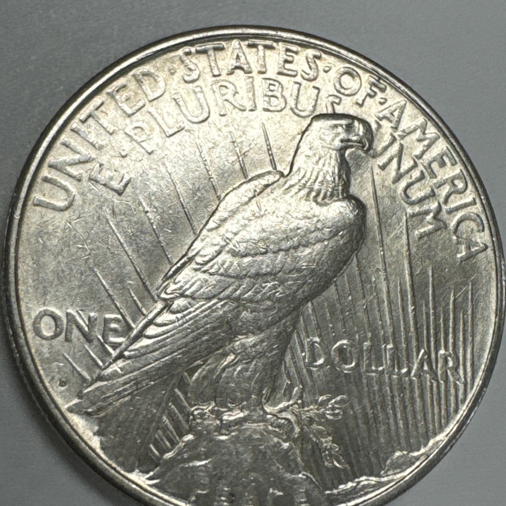 1934-D $1 Peace Silver Dollar AU.