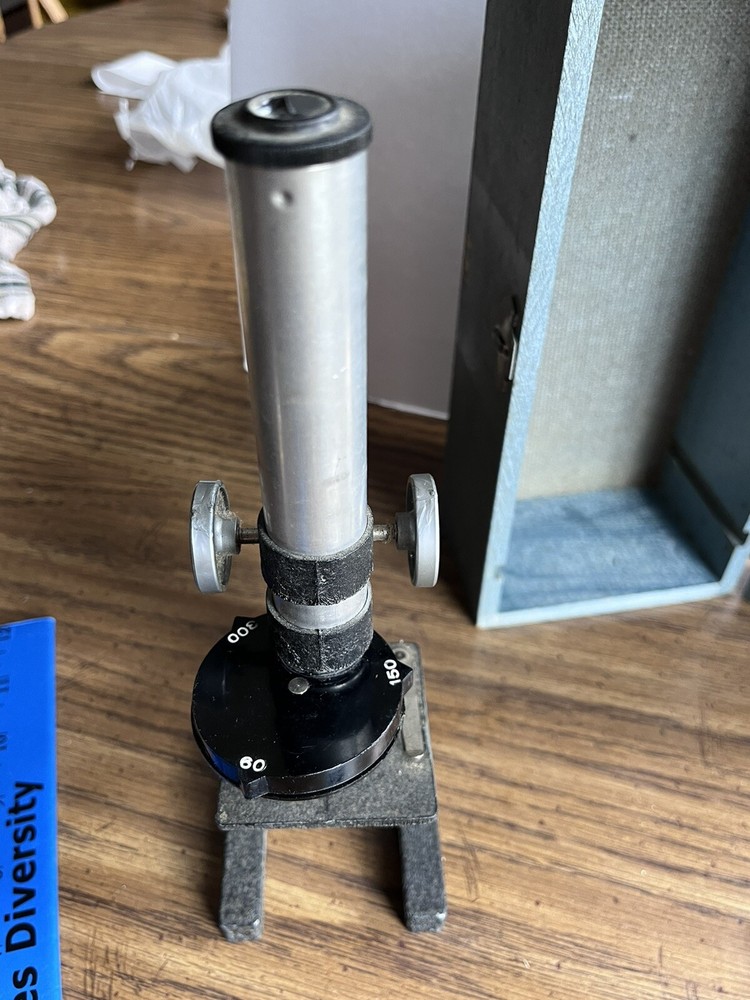 Vintage Porter Science Microcraft Senior Microscope #377 Original Box Untested