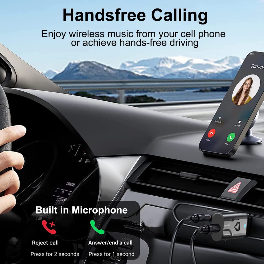 Bluetooth 5.0 2-in-1 Transmitter and Receiver, Low Latency USB Bluetooth Audi...