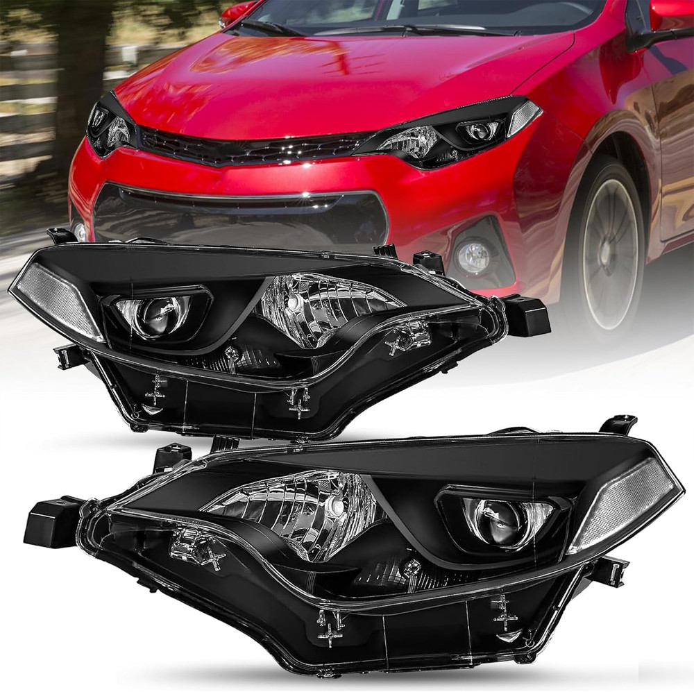 Headlights Assembly Compatible with 2014 2015 2016 Toyota Corolla Base/Ce/C/Le E