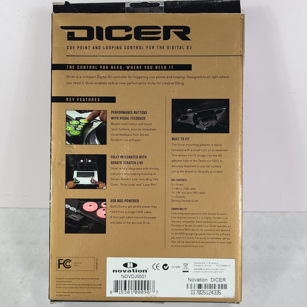 Novation Dicer Cue Point & Looping Control USB Powered DJ Controller, Working