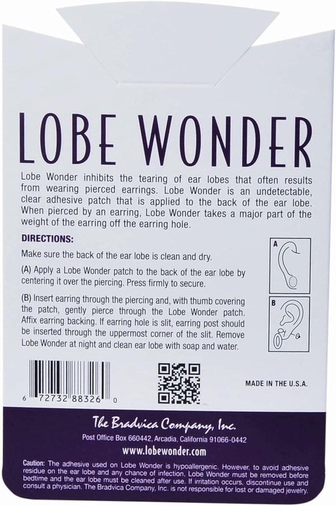 Earlobe Protector Patches - Comfortable Support for Stretched Piercings, 120 Pcs