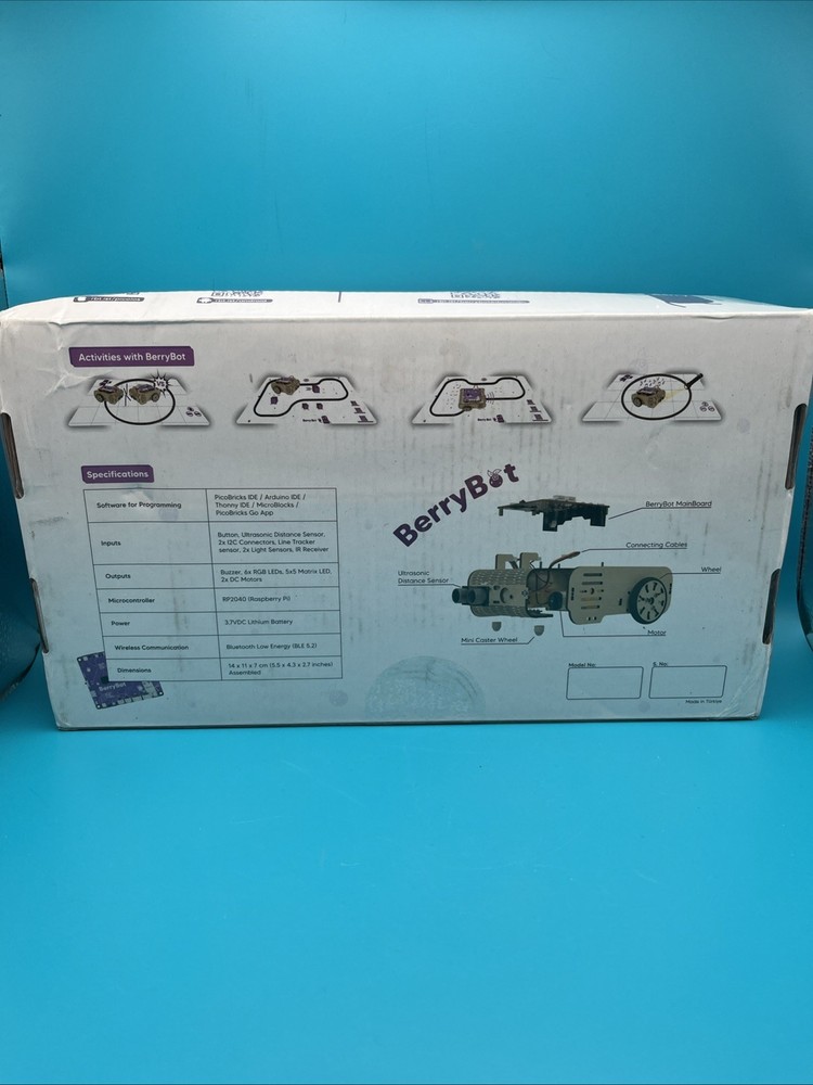 BerryBot Programmable Robot Powered By Raspberry Pi *DAMAGED BOX NEW*