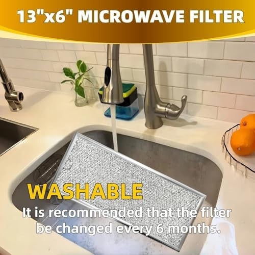 Microwave Grease Filter Replacement 13" X 6", Pack of 2