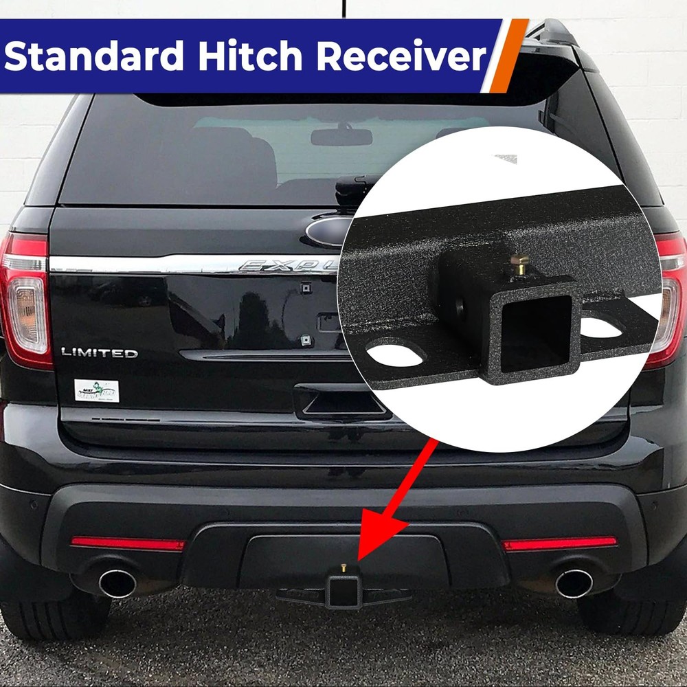 Class 3 Black 2" Hitch Receiver for 2011-2019 Explorer 2013-2017 PIU
