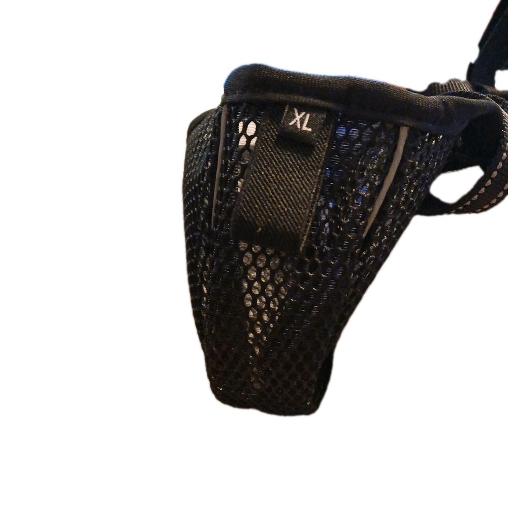 Black Mesh Dog Muzzle Size XL Adjustable Breathable Anti Biting Training