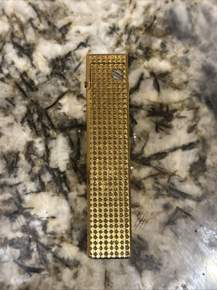 Dunhill Square Roller Gas Lighter All Pattern Gold GOLD