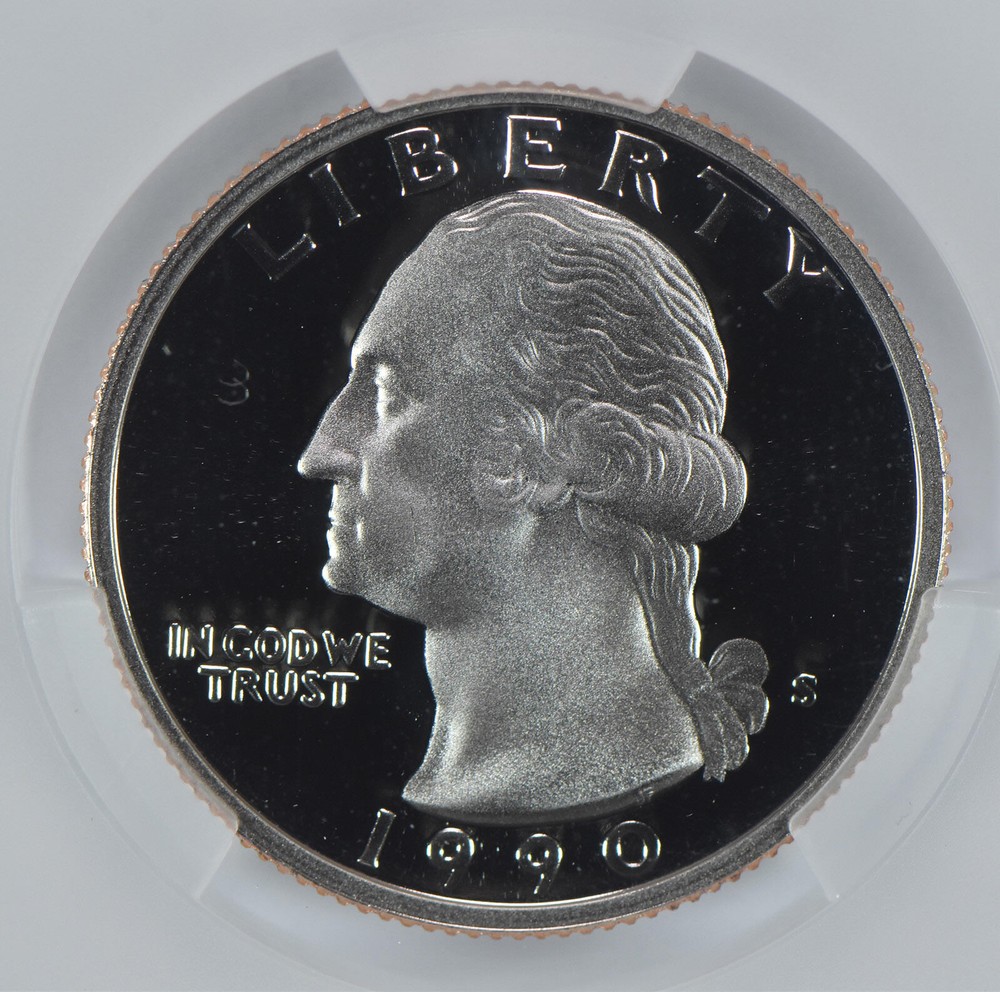 1990-S Washington Quarter PR70 DCAM CAC