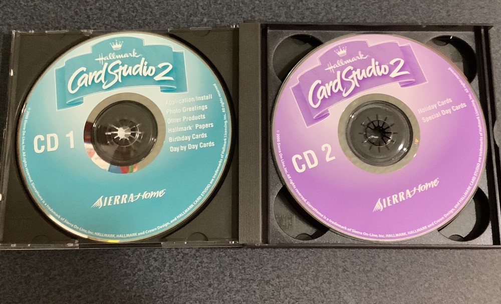 Hallmark Card Studio 2PC CD-ROM Windows 3-Disc Set Photo Software by Sierra Home