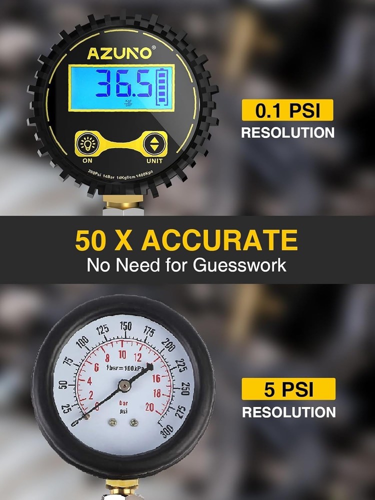 Professional Digital Compression Gauge - 200 PSI