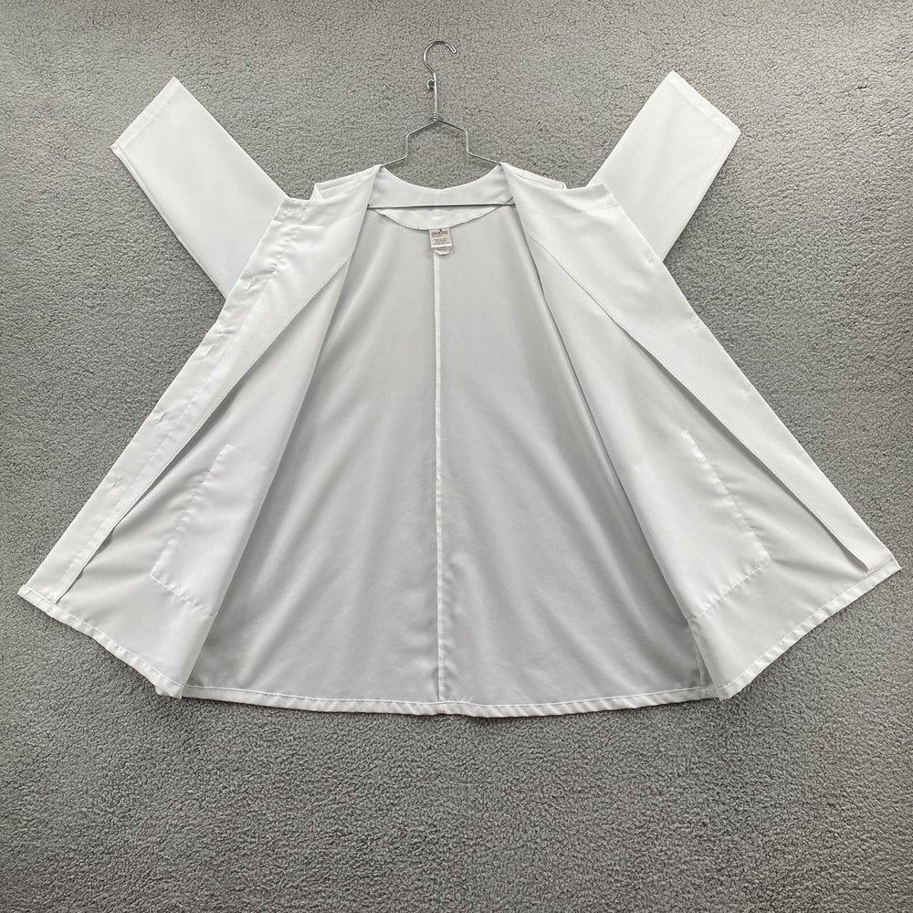 Canyon Rose Spa Apparel Unisex Medium/Large White Button-up Estheticians Jacket