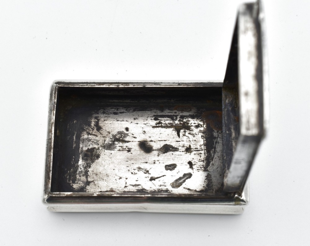 Antique Georgian Solid Silver Snuff Box 1810 Thropp & Taylor