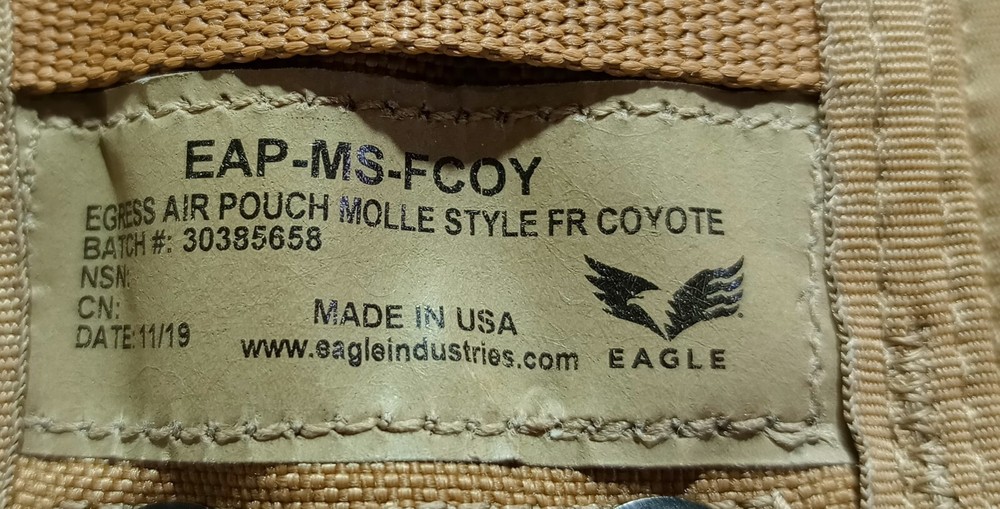3 Pack Eagle Industries EAP-MS-FCOY Egress Air Pouch
