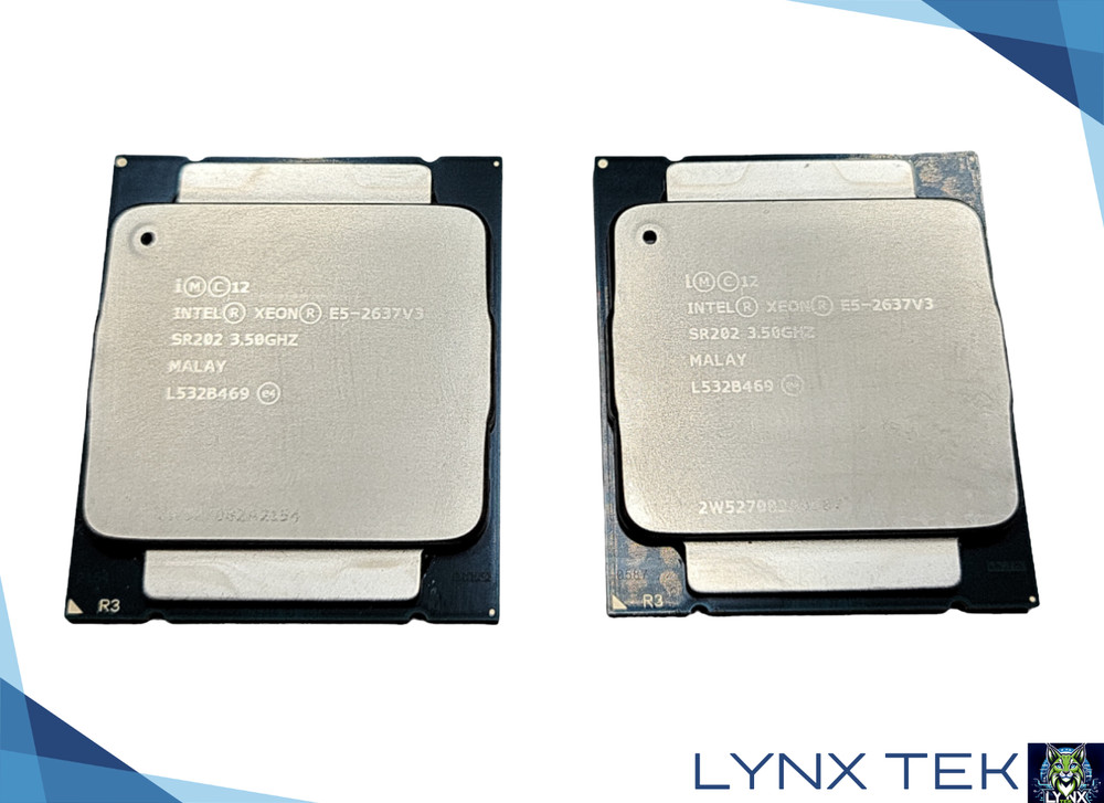 Matched Pair Intel Xeon E5-2637 v3 3.5GHz 4-Core 15MB FCLGA2011 Server Processor
