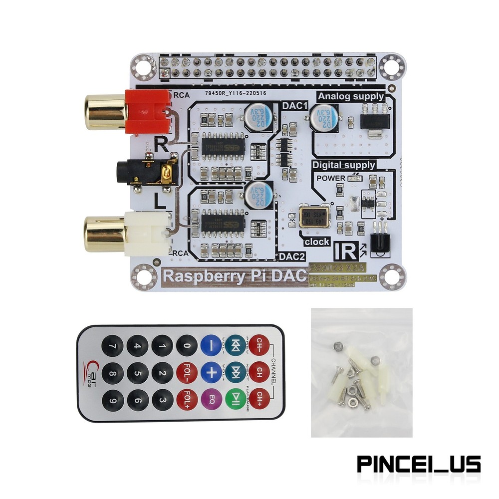 For Volumio Moode Raspberry Pi DAC - Raspberry Pi 4B HIFI Dual-decode DAC I2S