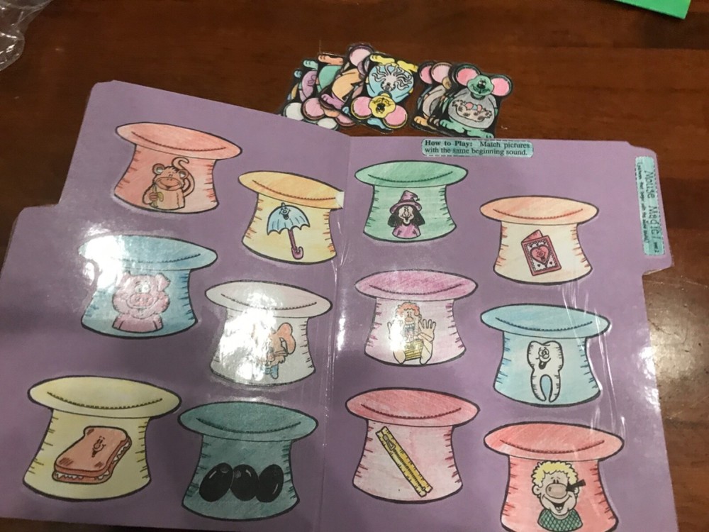 Mouse Magic! Same beginning sound Grade K language Art file folder game teacher