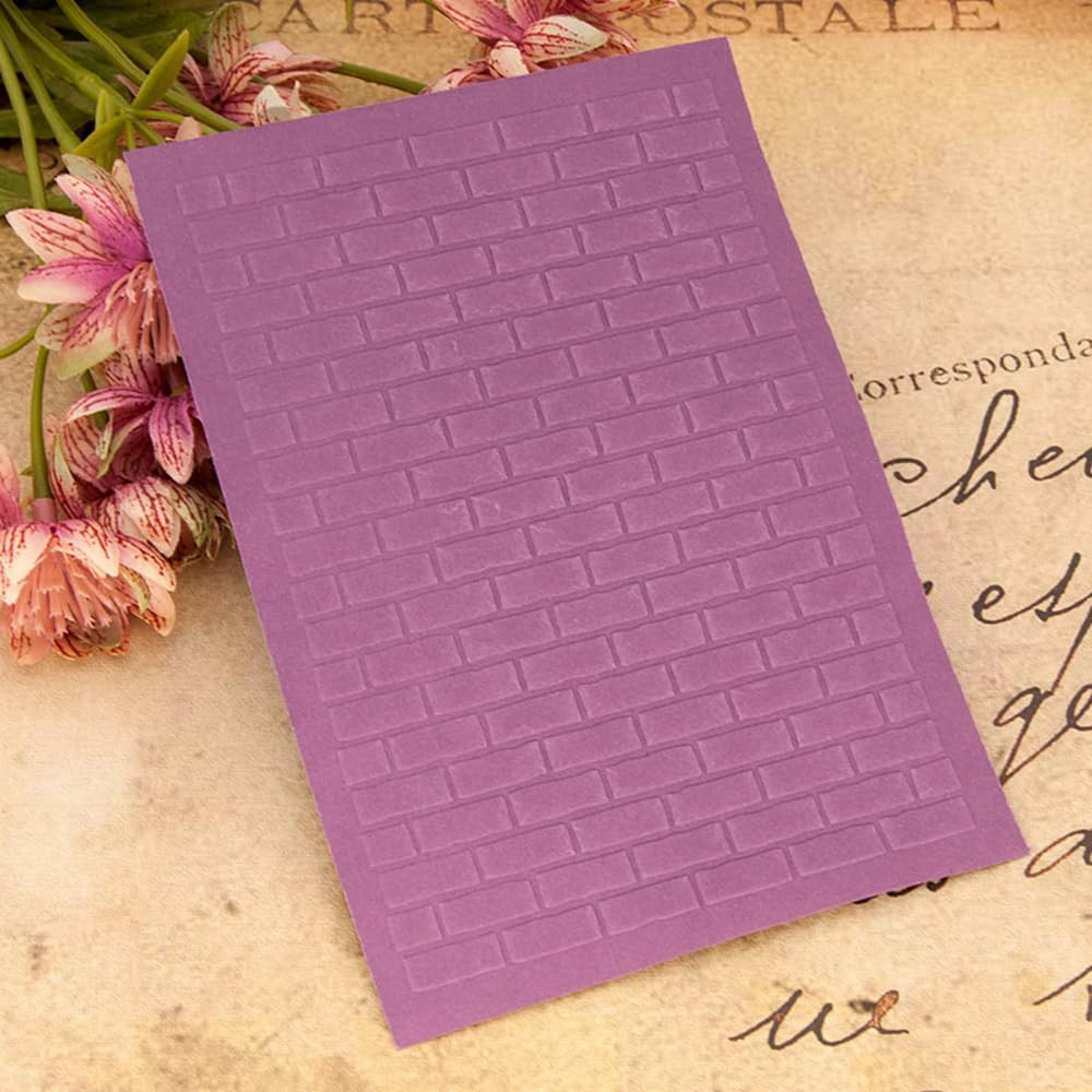 Christmas Brick Wall Texture Embossing Folder - 3D Textured Stamping, Ideal for