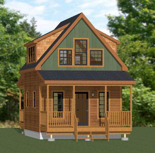 16x20 Tiny House -- 574 sq ft -- PDF Floor Plan -- Model 4B