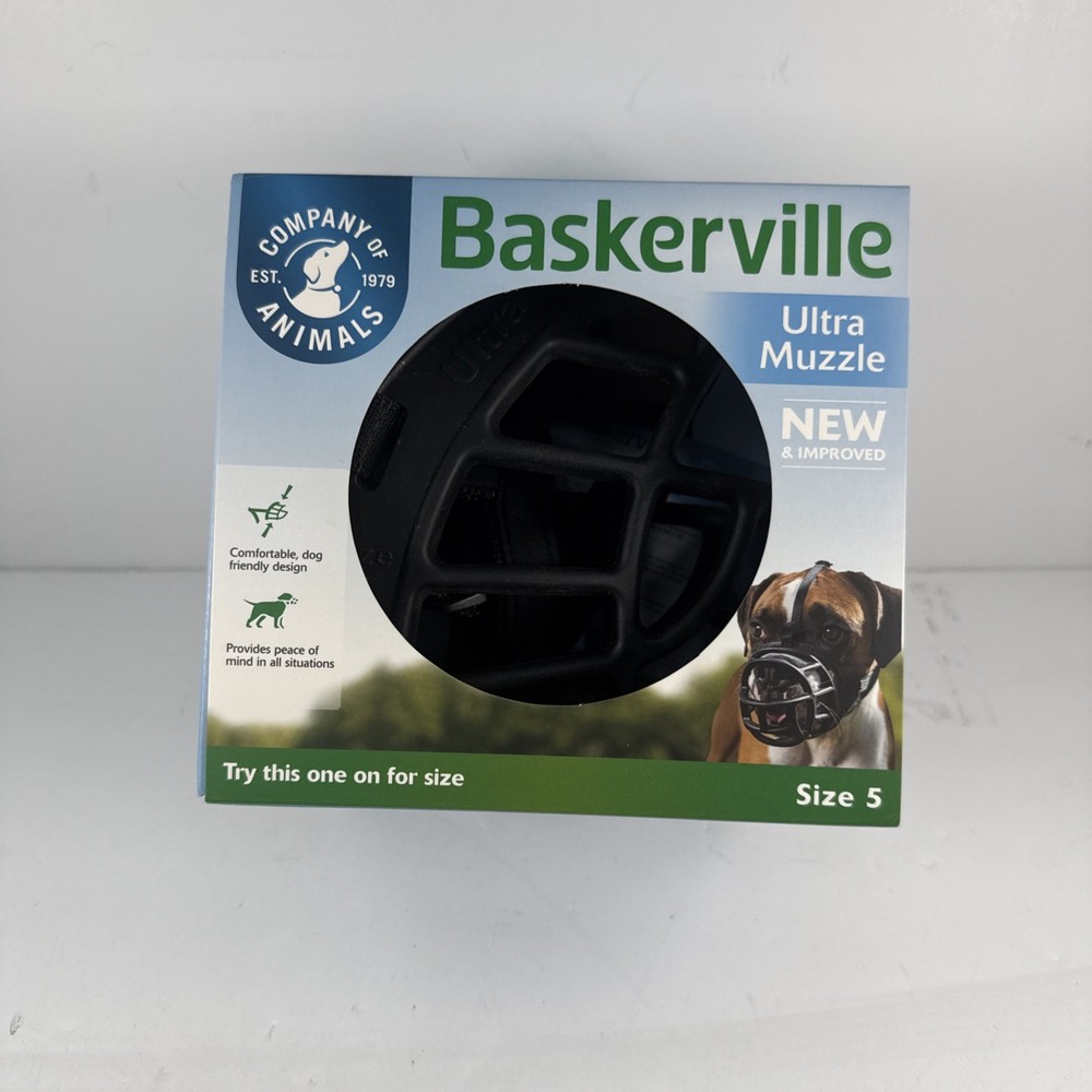 Baskerville Ultra Muzzle Size 5 Black New ✅