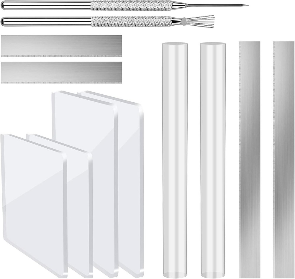 12 Pcs Polymer Clay Cutter Tools Acrylic Roller for Polymer Clay