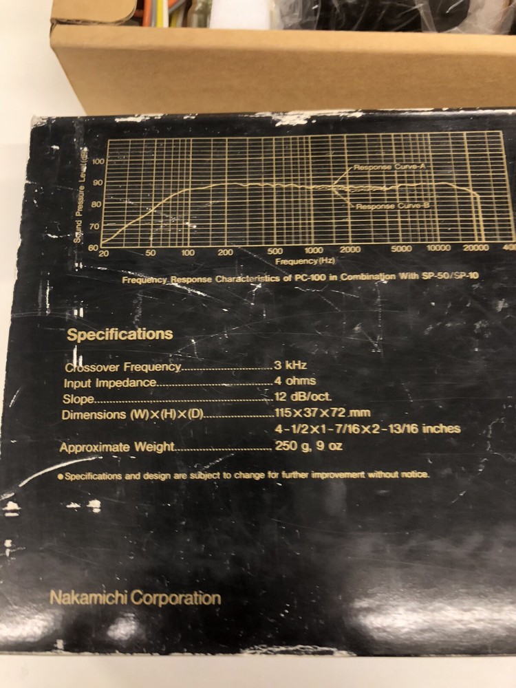 NEW NAKAMICHI PC-100 MOBILE 2 WAY PASSIVE CROSSOVER