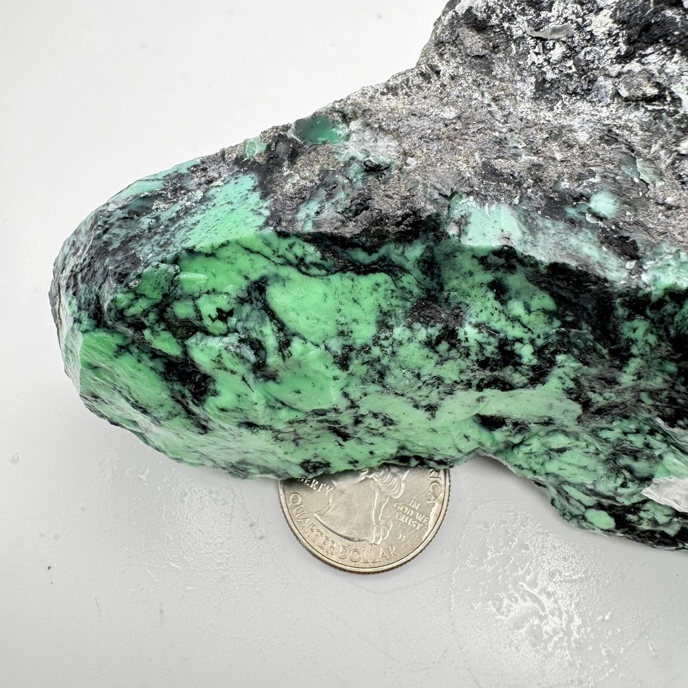 Natural Variscite 406 Grams Green Solid And Hard Great Looking Matrix