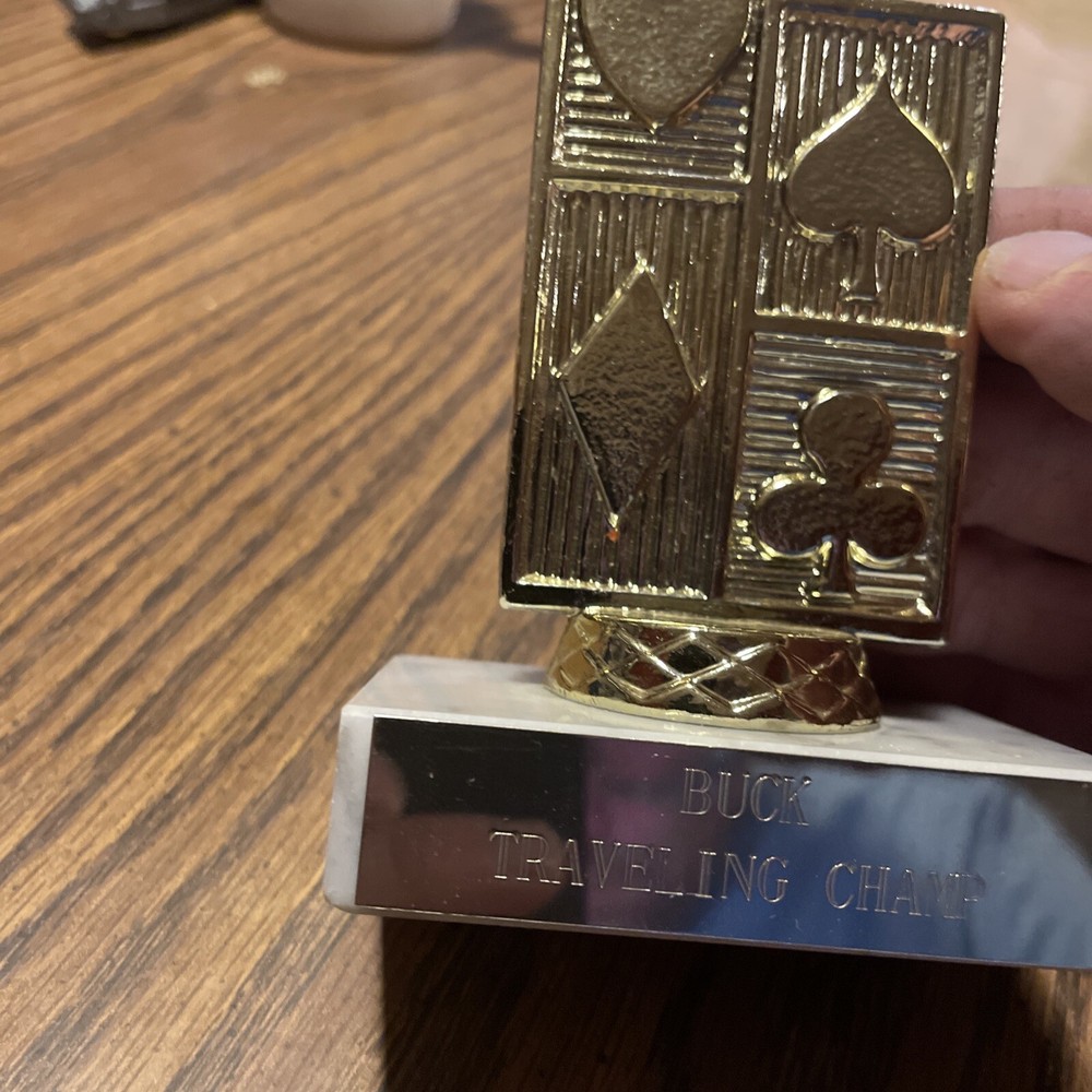 Buck Euchre Card Game Trophy