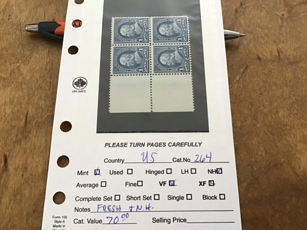 U.S. # 264 - MINT NEVER HINGED - SEE PHOTO