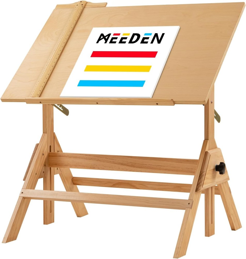 MEEDEN Drafting Table Adjustable Height Tilt