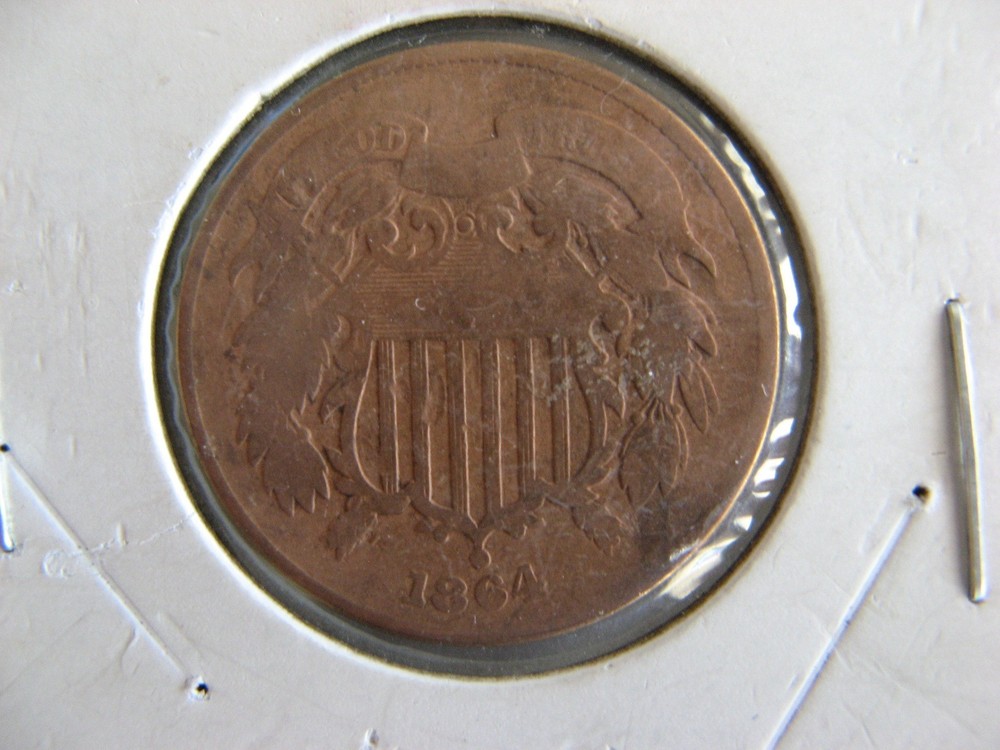 Vintage 1864 2 Cent Piece