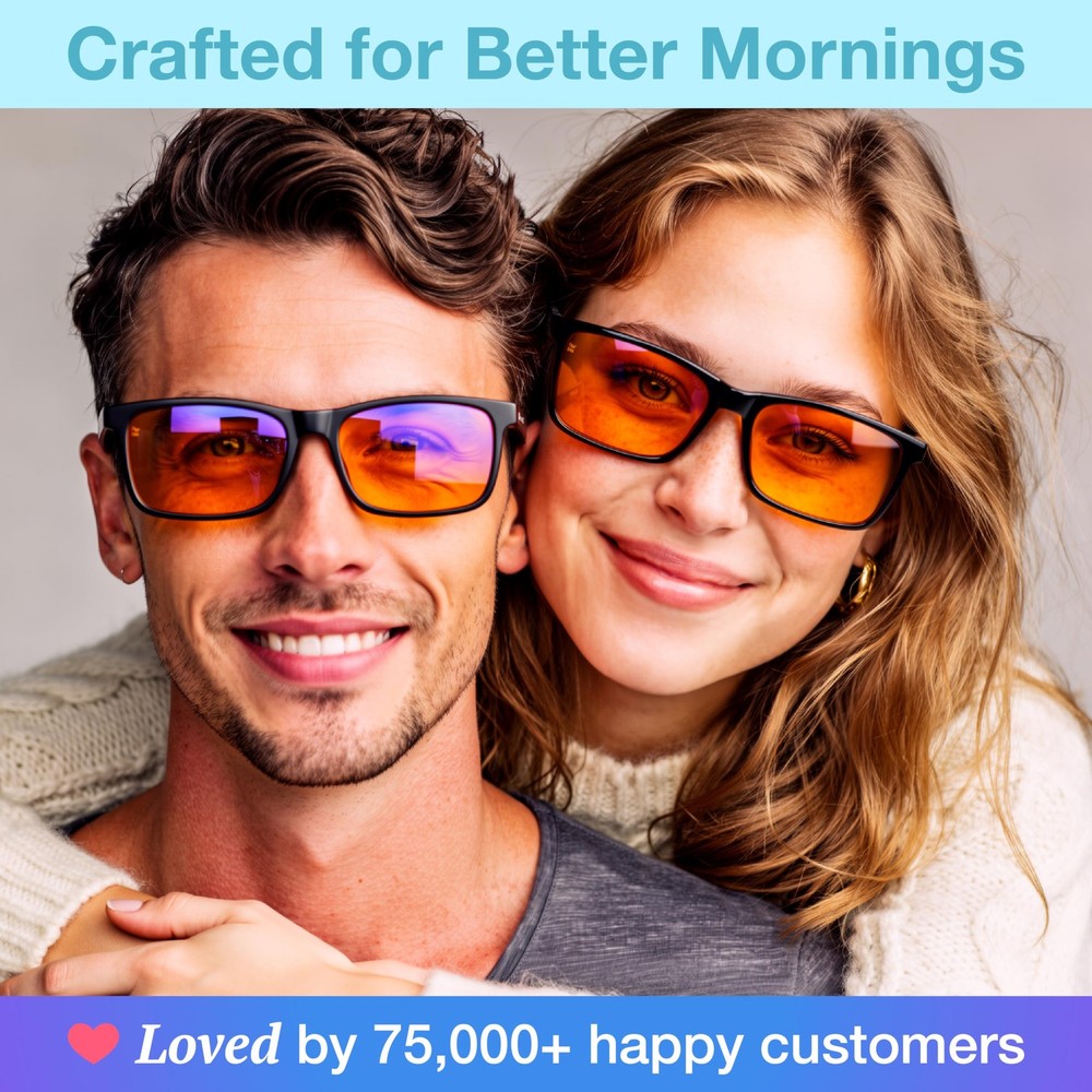 Orange +2.0 Blue Light Blocking Reading Glasses for & Men - Reader Sleep & Mi...