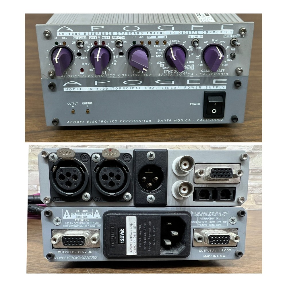 APOGEE AD-1000 REFERENCE STANDARD 20-BIT RESOLUTION AD CONVERTER W/ POWER SUPPLY