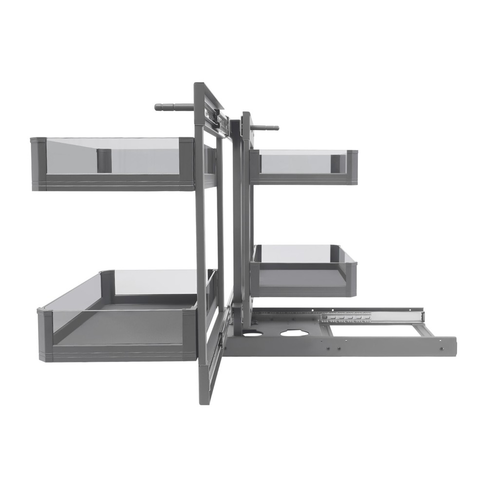 Blind Corner Pull Out Pantry Racks Left&Right Open Min Opening 14.57" W/4 Basket