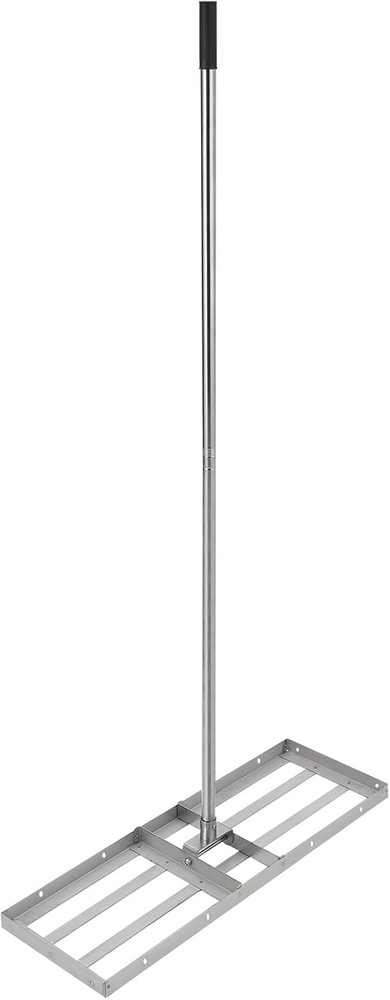 Durable Lawn Leveling Rake with 6Ft Handle & 180° Rotation for Easy Use