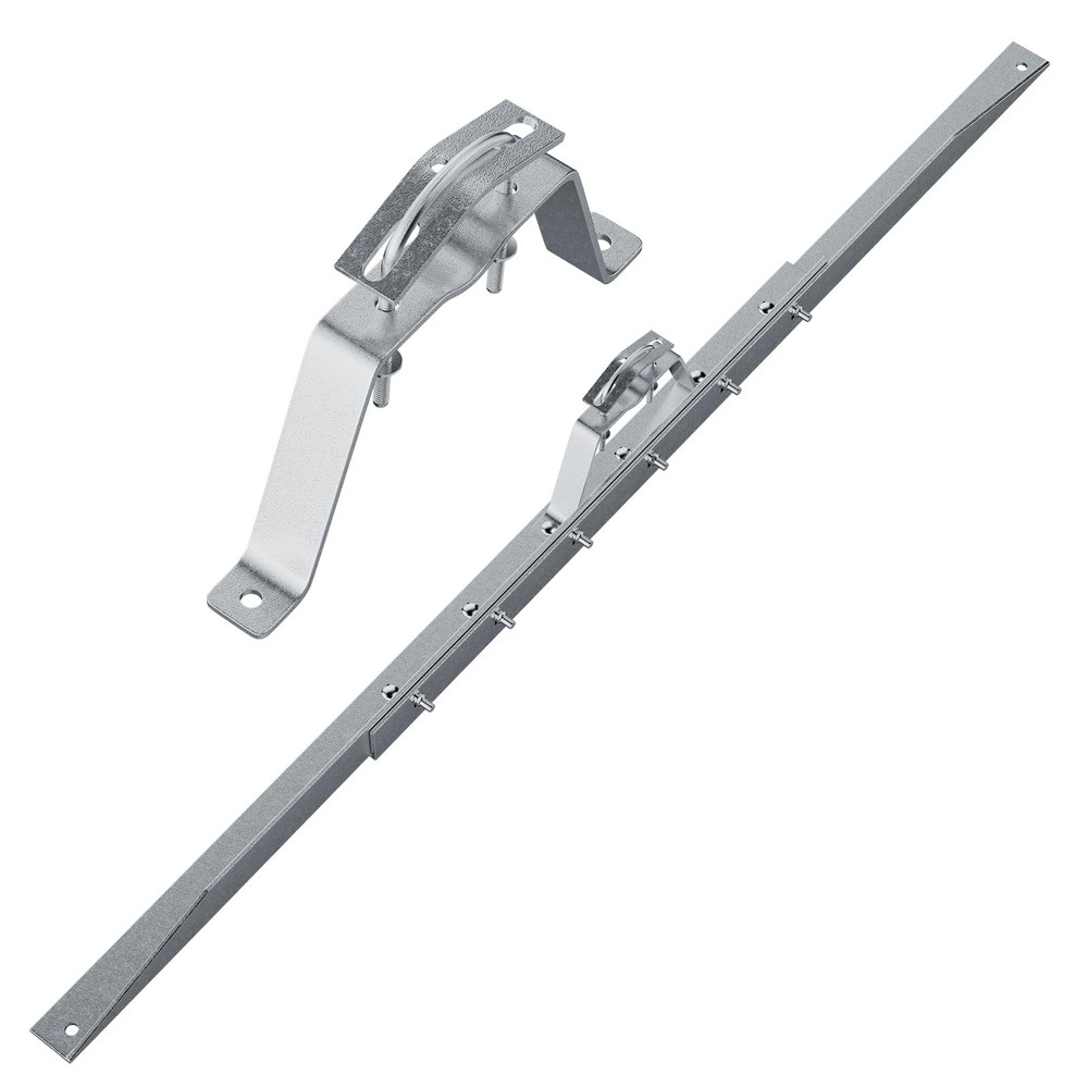 Adjustable Eave Mount for TV Antenna Masts and Lightning Rods