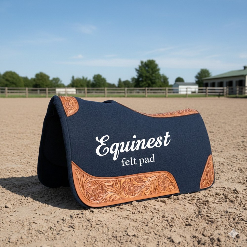 felt saddle pad Navy Blue 34×34 & Other Sizes