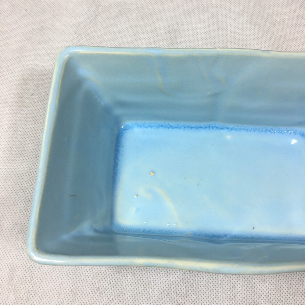Ceramic Blue Rectangle Planter 8.25"