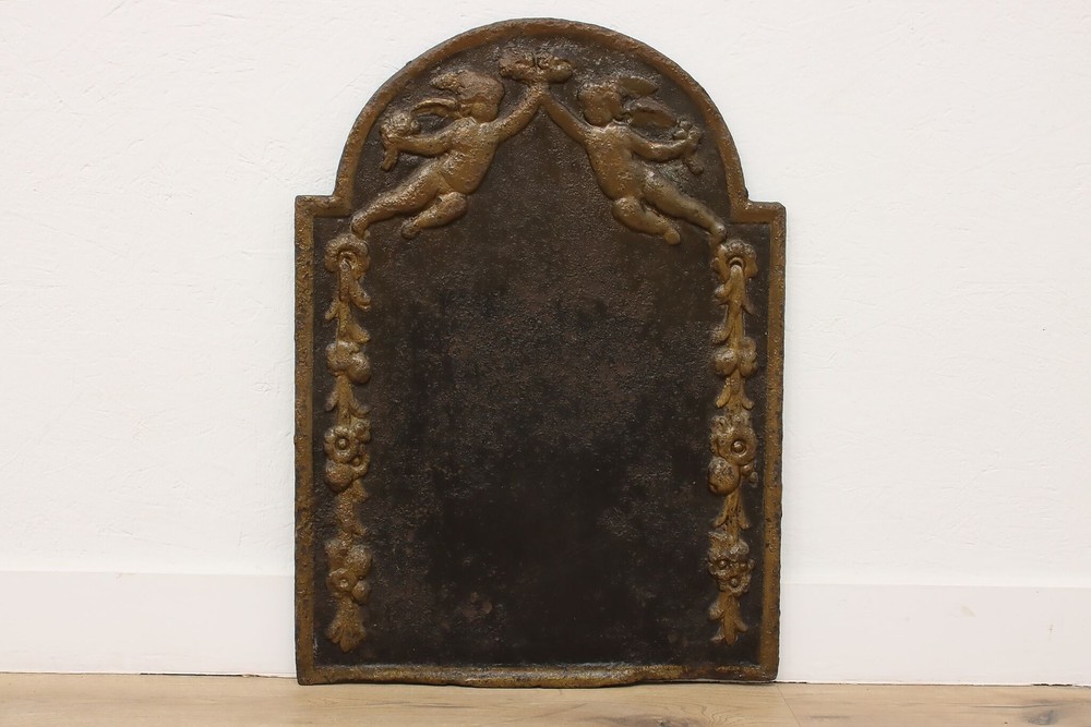 Cast Iron Fireback Antique Classical Fireplace Hearth Plaque #53978