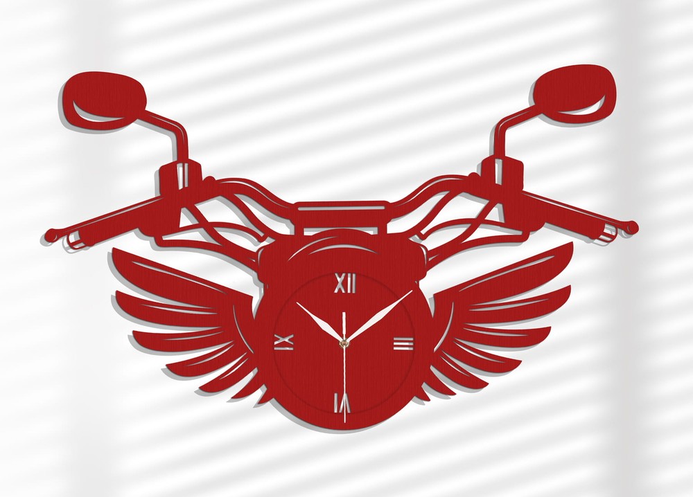 DECORATIVE, OPENWORK CLOCK, MOTORCYCLE, GIFT FOR MOTORCYCLE