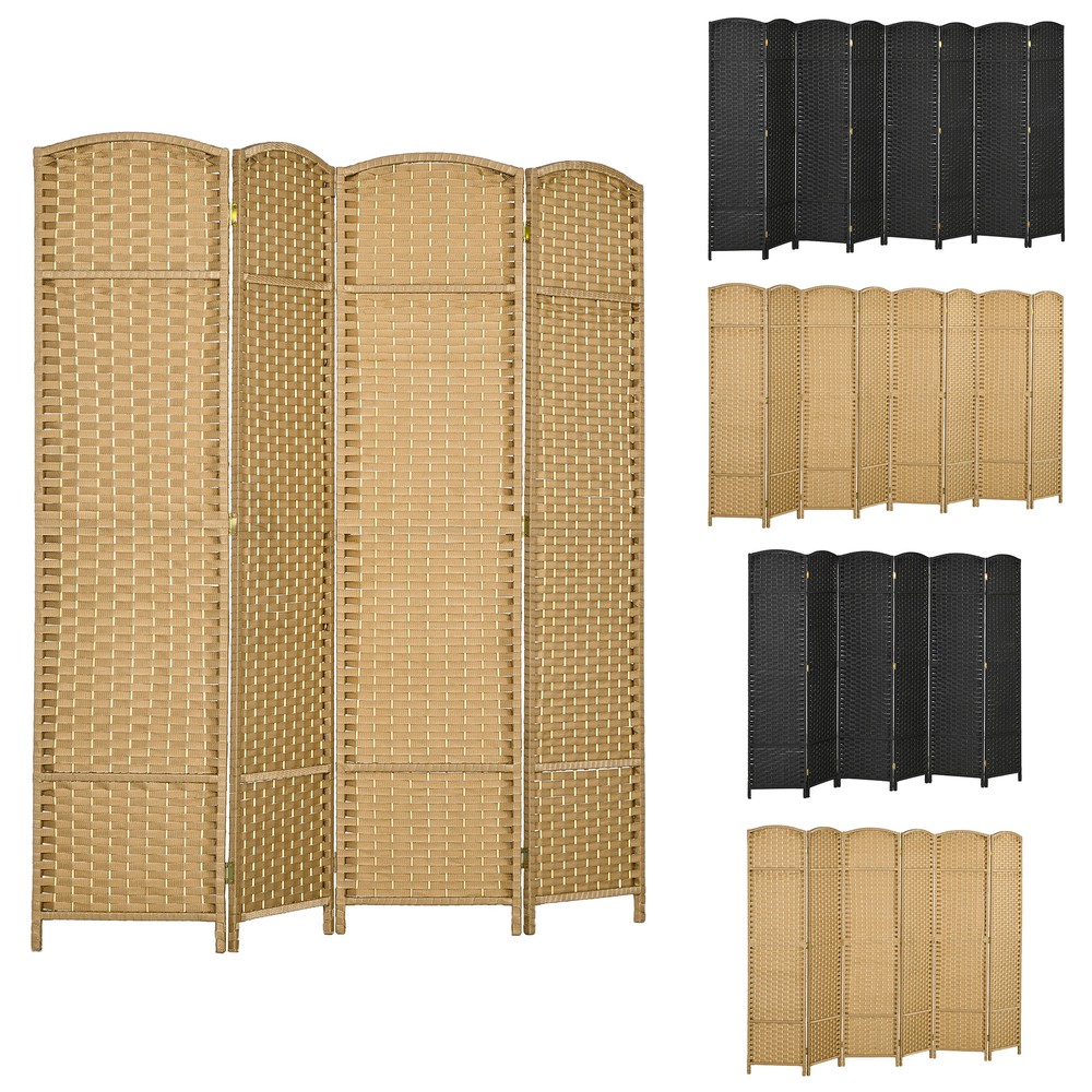 HOMCOM Panel Room Divider Freestanding Folding Privacy Screen