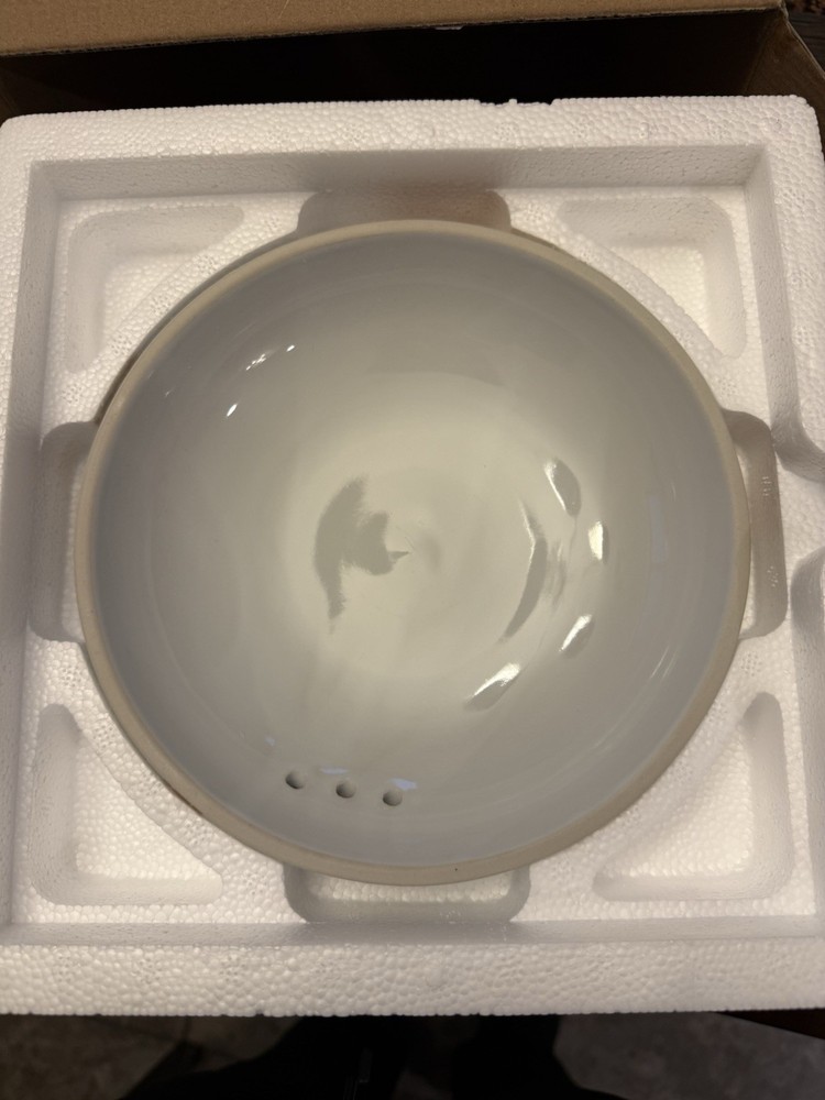 Lotus Blue 5 Quart FOX Cartoon Pattern Ceramic Round Black Dish Casserole Pan