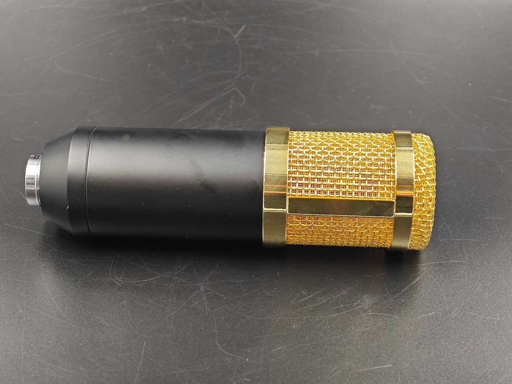 BM-800 Condenser Microphone Black/Gold Used Working