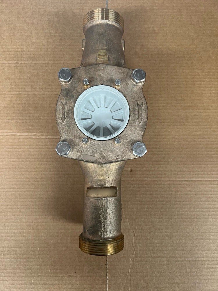 Master Meter MS Multi-Jet Lead Free Brass Water Meter 2" Threaded + Couplings