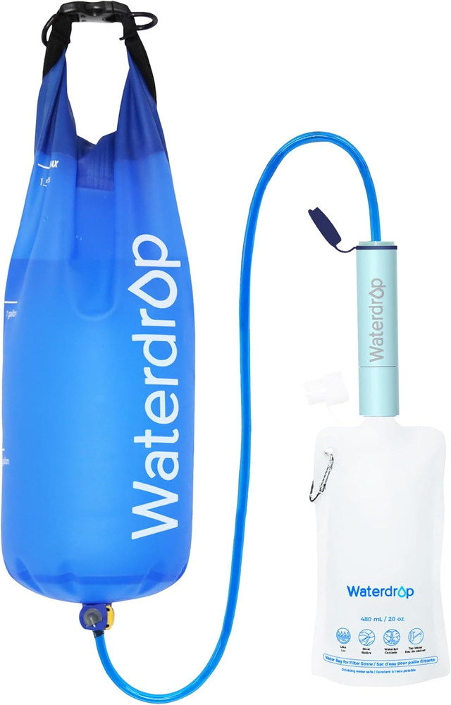 Gravity Water Filter Straw, Camping Water Filtration System, Water Purifier Surv