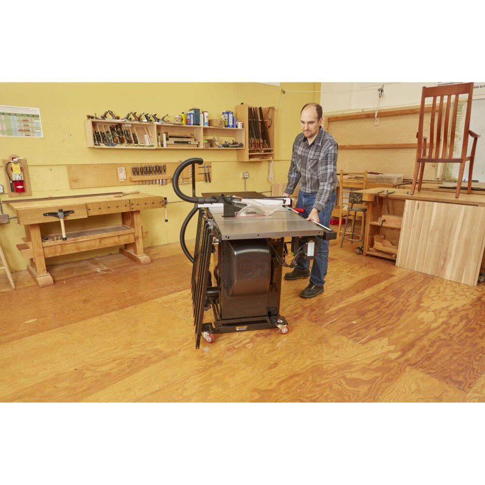 Sawstop Industrial Saw Mobile Base With Pcs Mobile Base Conversion Kit