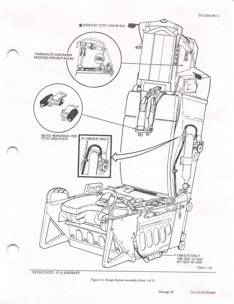ACES II Ejection Seat Maintenance With Parts Breakdown Flight Manual -CD Version